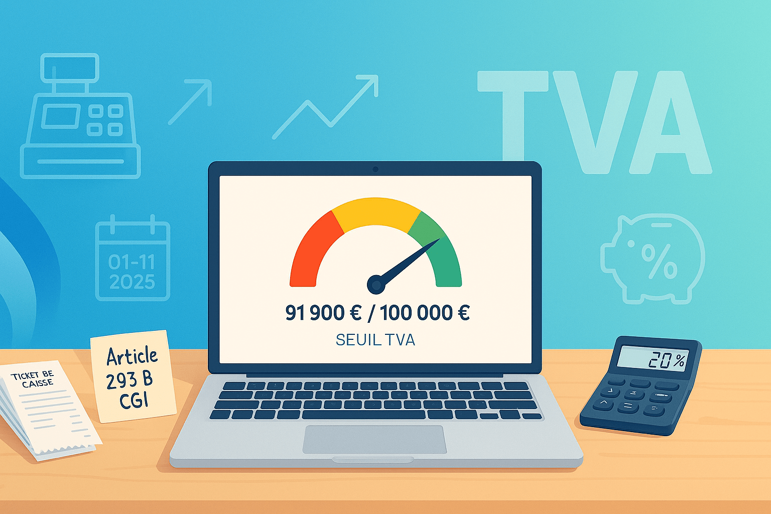 Seuils de TVA micro‑entreprise 2025 : quand facturer la TVA et comment la déclarer